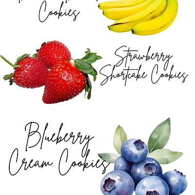 One Dozen Fruity Summer Cookies 