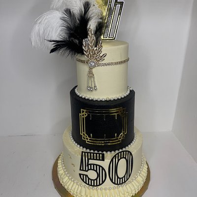 Deluxe 3 Tiered Custom Cake 