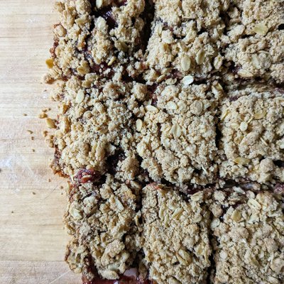Jam Crumble Bars 8x8 pan