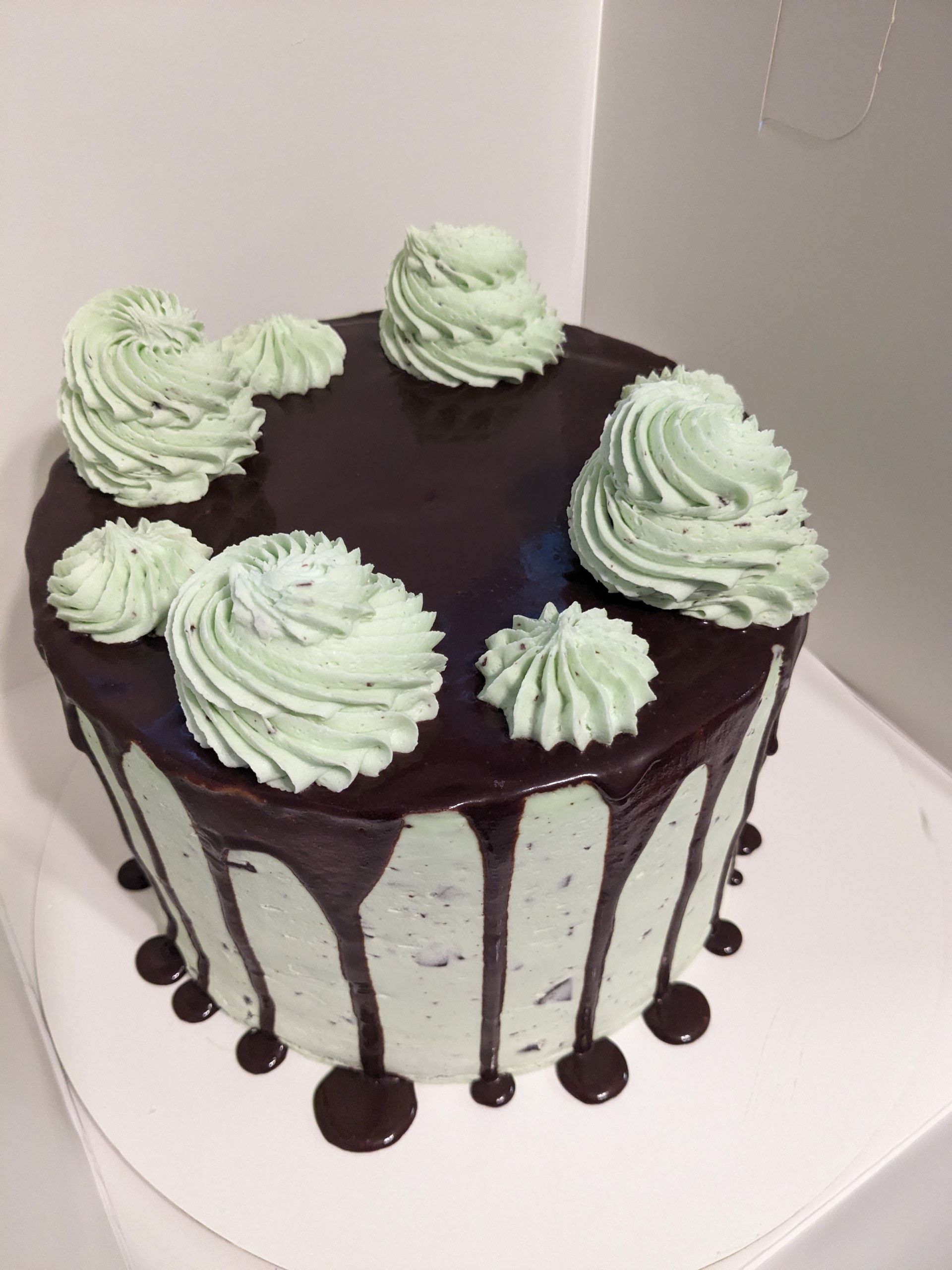 Mint Chocolate Chip Cake