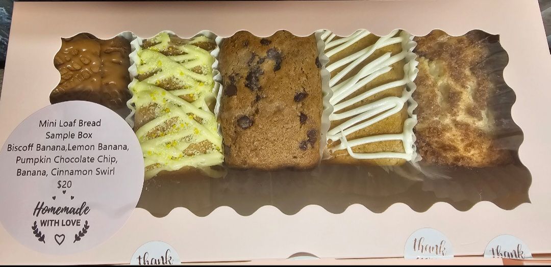 Mini loaf bread sample box 