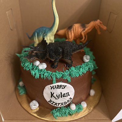 Boy Dinosaur Themed  Cake