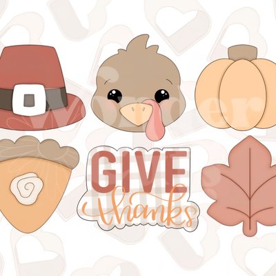 Thanksgiving Buttercream Decorated  Cookies 
