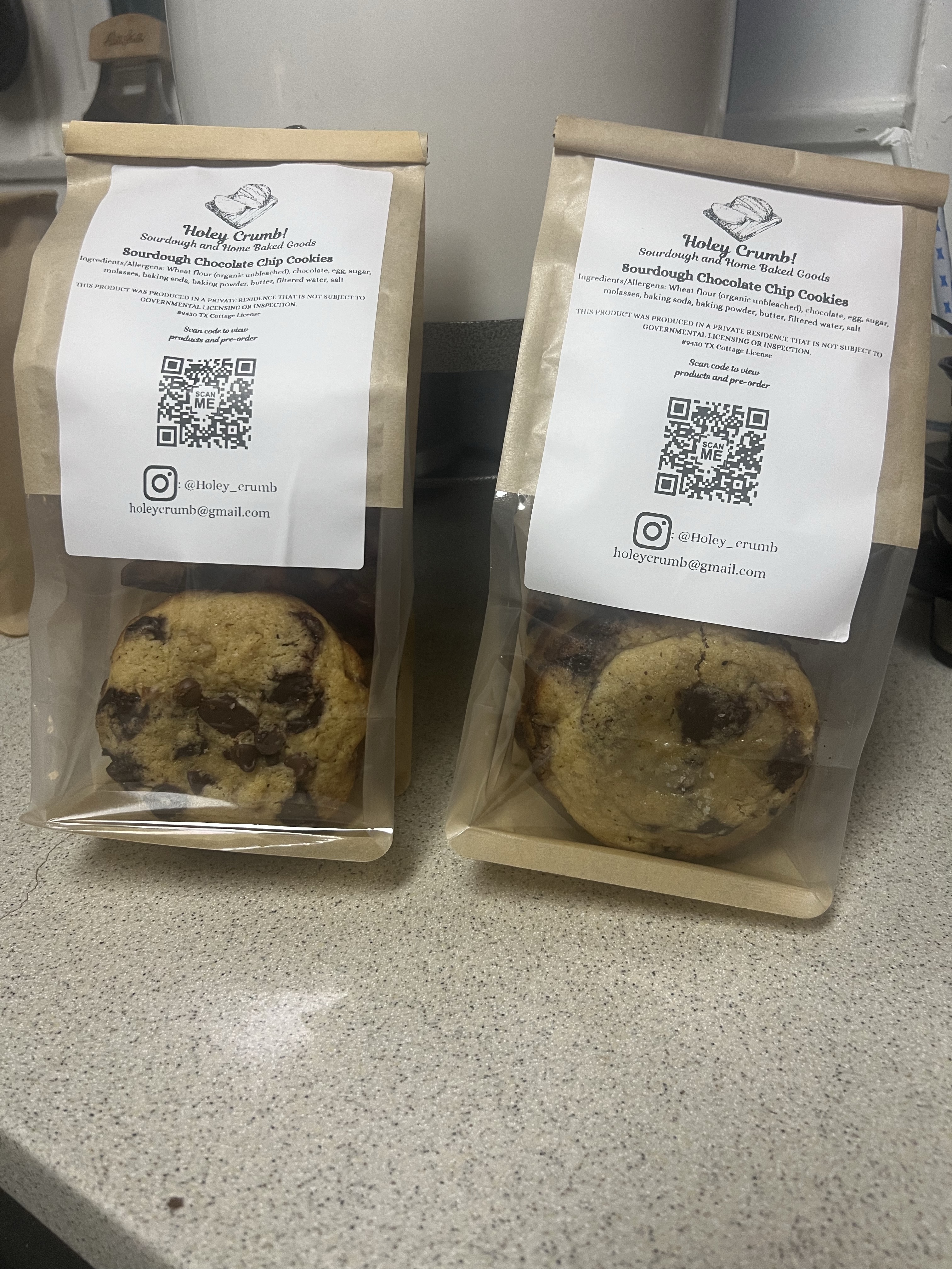 Brown Butter Chocolate Chip Cookies - 6 Pack 4” Cookies