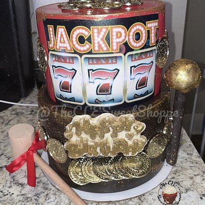 Small Two Tiered Breakable Cake Chocolate Piñata 