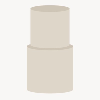 2 Tier - 8” Base 6” Top 