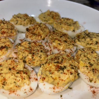 Half Tray – 24 deviled egg halves (12 eggs)