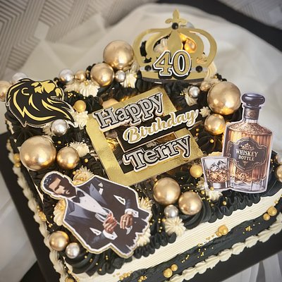Square Celebration Cake (2 Layer With Filling)