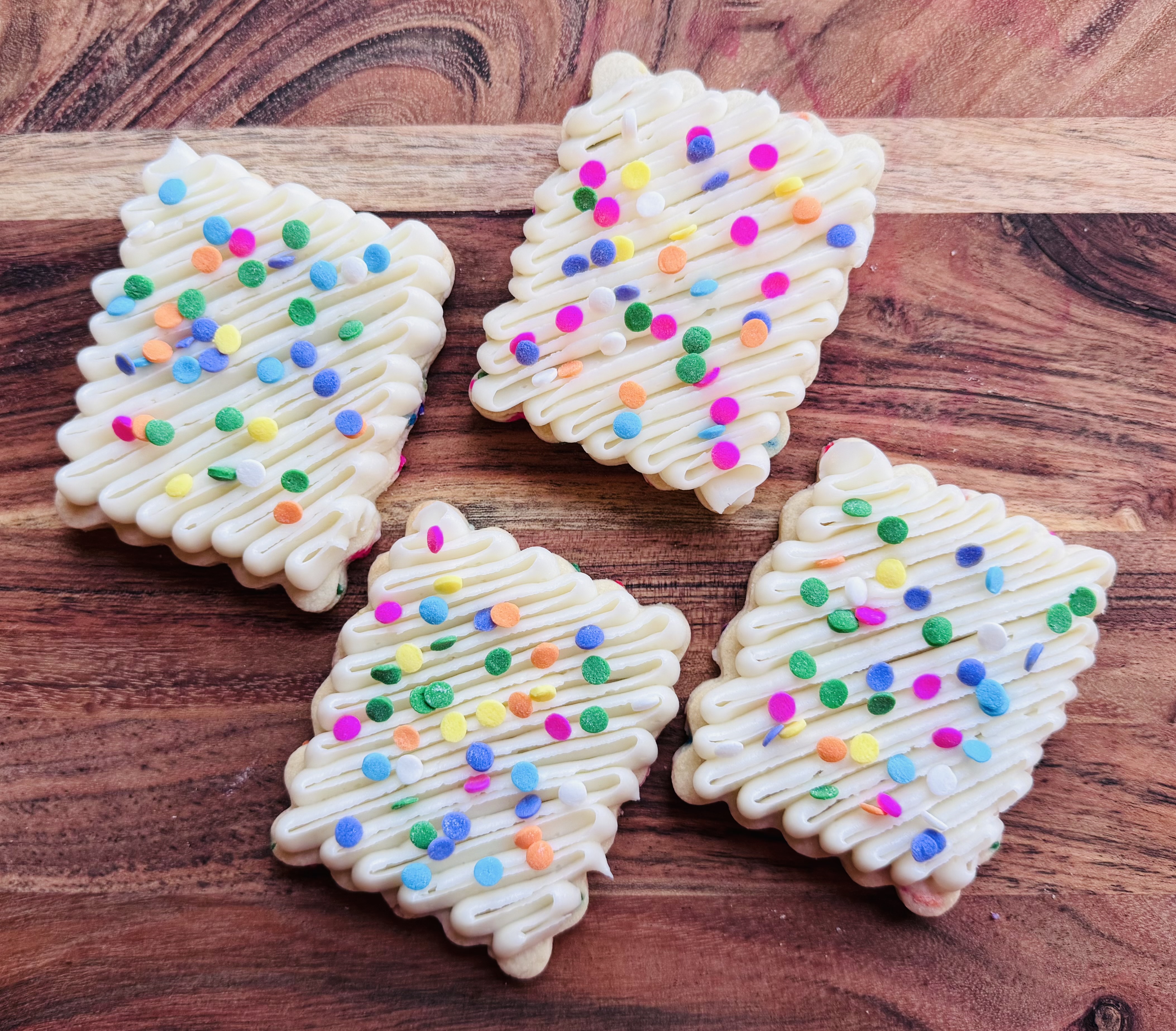 Square Sugar Cookies With Buttercream Frosting