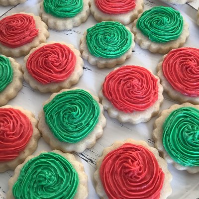Mini Iced Sugar Cookies