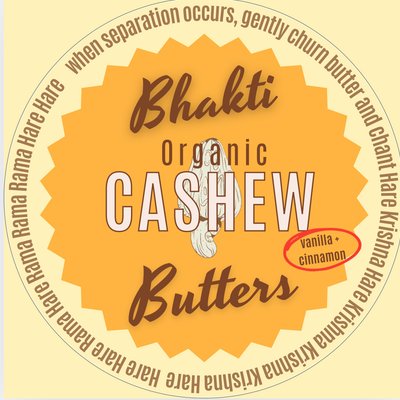 Organic Cashew Butter (Vanilla + Cinnamon) 16oz