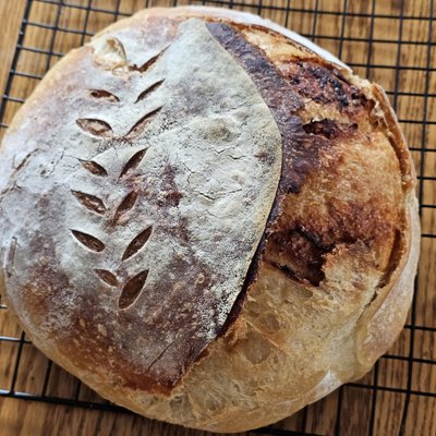 Sourdough Roasted Garlic Parmesan Loaf