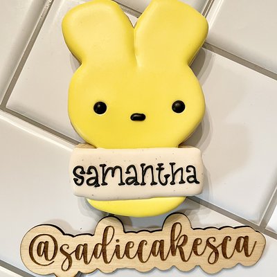 Marshmallow Bunny Cookie-(Color Customizable & Name)(Single)