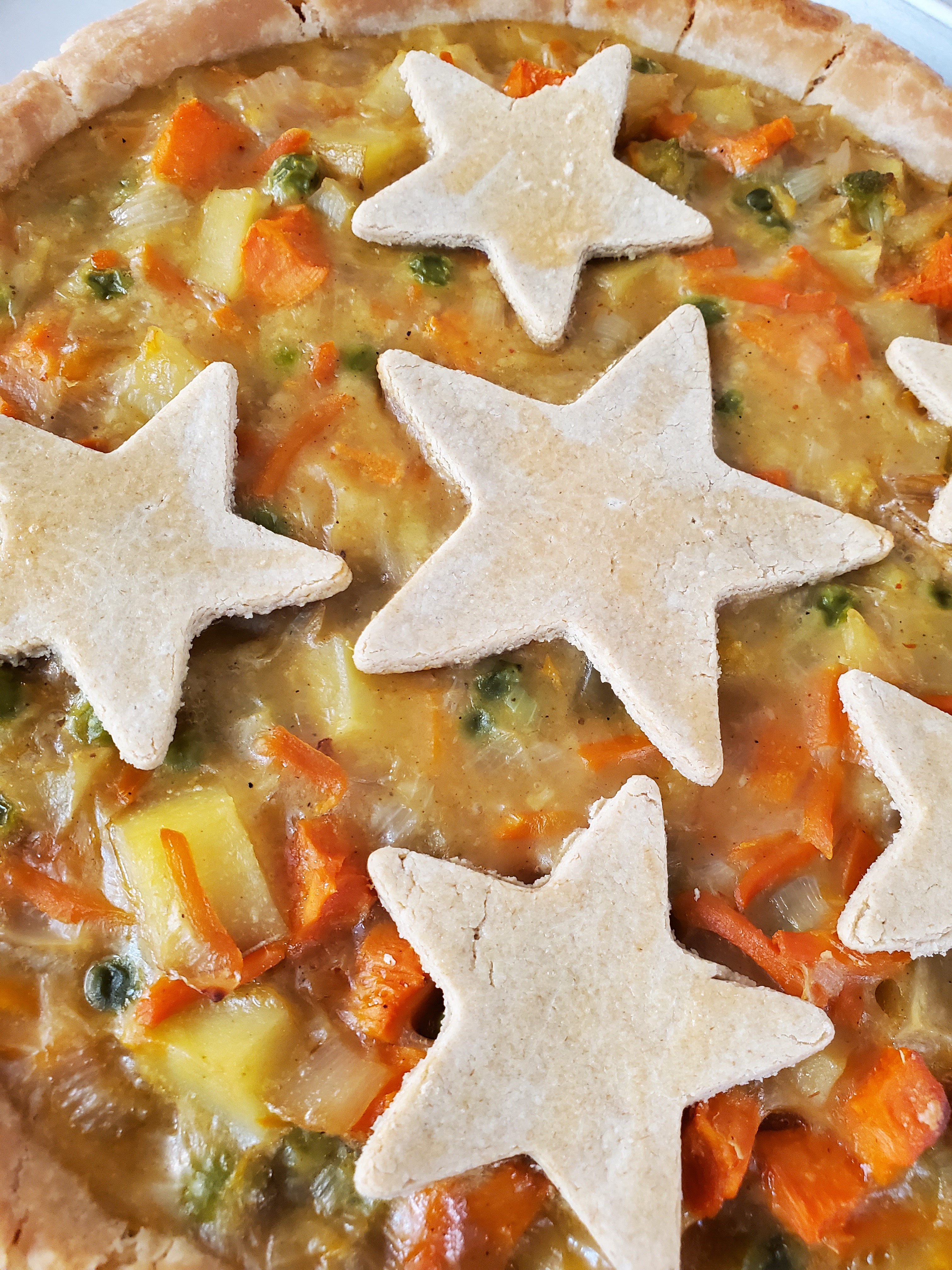 Curried Pot Pie w/ Seasonal Cutouts