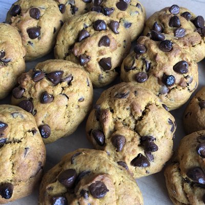 Pumpkin Chocolate Chip Cookies- 1 Doz