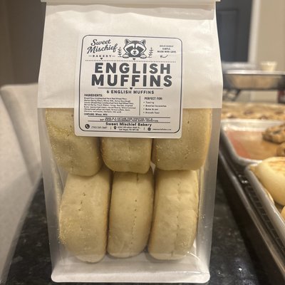 Sourdough English muffins 