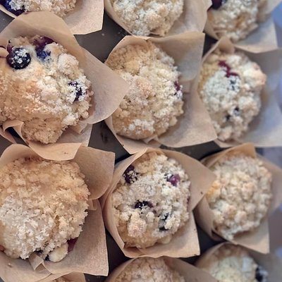 Sourdough Lemon Blueberry Muffins (6)