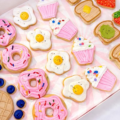 Mini Buttercream Decorated Cookies
