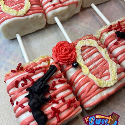 Chocolate Dipped Rice Krispy Treats W/Decor