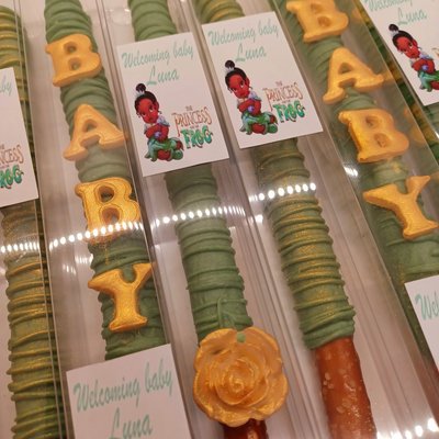 1 Doz Theme/decoarated Pretzel Rods