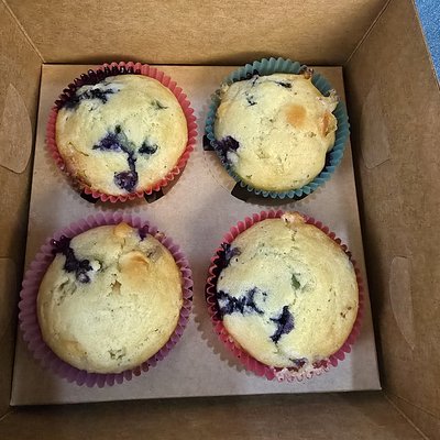 Blueberry, Lemon, Cream Cheese Muffins 