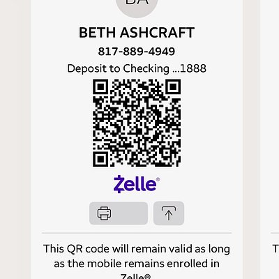 Zelle - No Fee