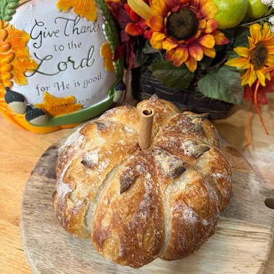 Pumpkin Shaped Sourdough 