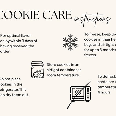 Cookie Care Tips