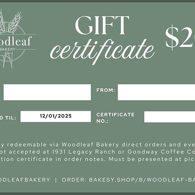 Gift Certificate - $20