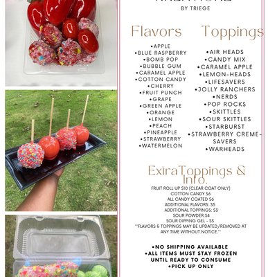 Candy Fruit Menu