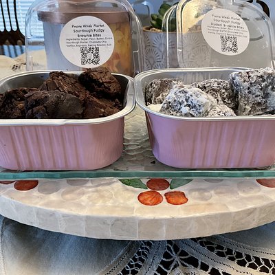 Fudgy Sourdough Brownie Bites - Plain Or Dusted