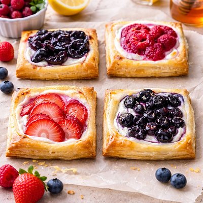 Fruit & Cream Cheese Pastries