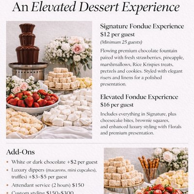 Fondue Dessert Table