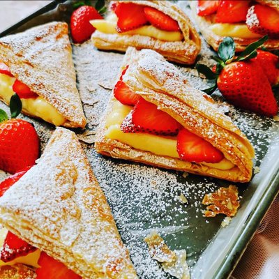 Fruit And Cream Filled Turnover
