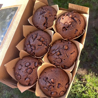 12ct. Double Chocolate Chip Sourdough Muffins 