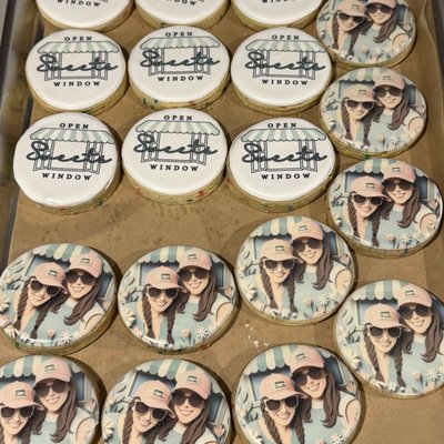 Logo Only "Window Treatment" Dozen Cookies/ Printed Logo Cookies