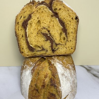 Pumpkin Cinnamon Swirl Sourdough Artisan Loaf
