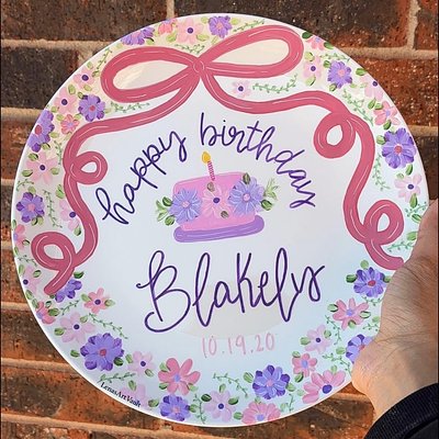 Painted Birthday Plate 