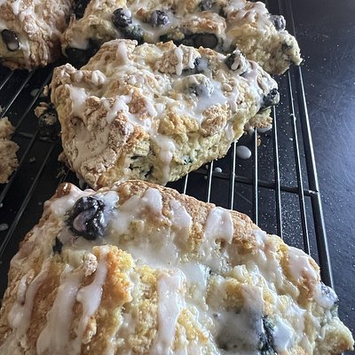 Sourdough Lemon Blueberry Scones