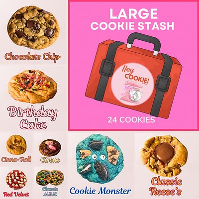 Large Cookie Stash: 24 cookies