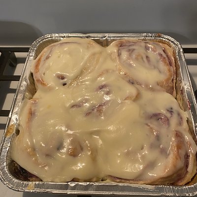 Blueberry Lemon Rolls W/ Blueberry Lemon Cream Cheese Frosting