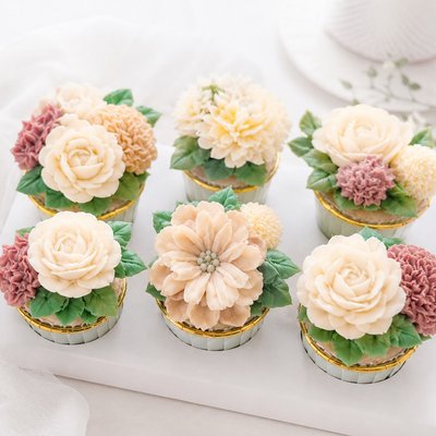 Floral Cupcakes Set of 6