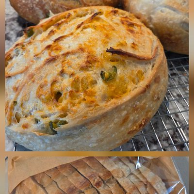 Sourdough Bread Artisan Jalapeño Cheddar (Boule)