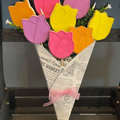 Mother's Day 6 Cookie Bouquet 