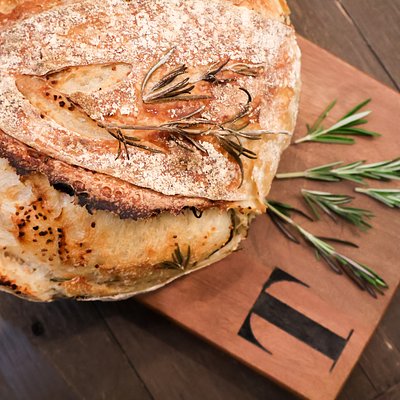Rosemary Garlic Artisan Sourdough Boule 