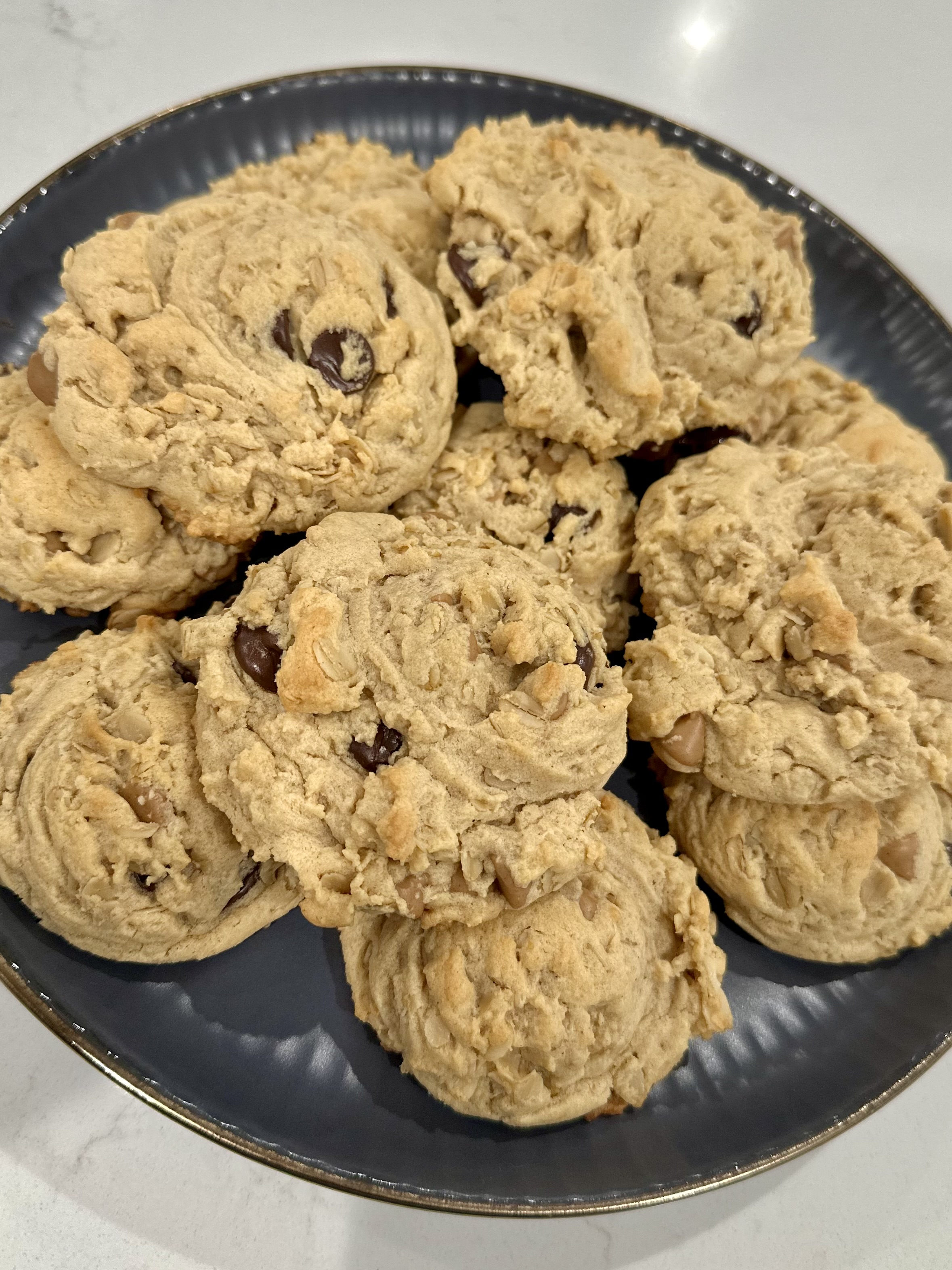 Peanut Butter Oatmeal Chocolate Chip Cookies-Dozen