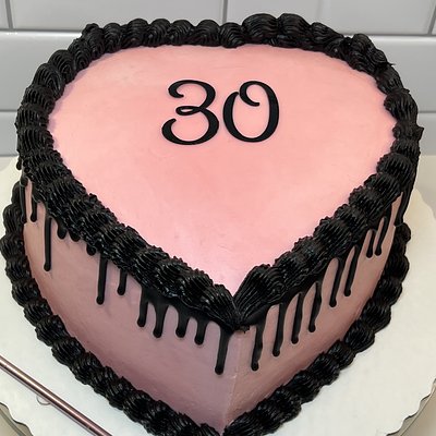 Luxe Blush Heart Drip Cake 8inch 2 Layer 