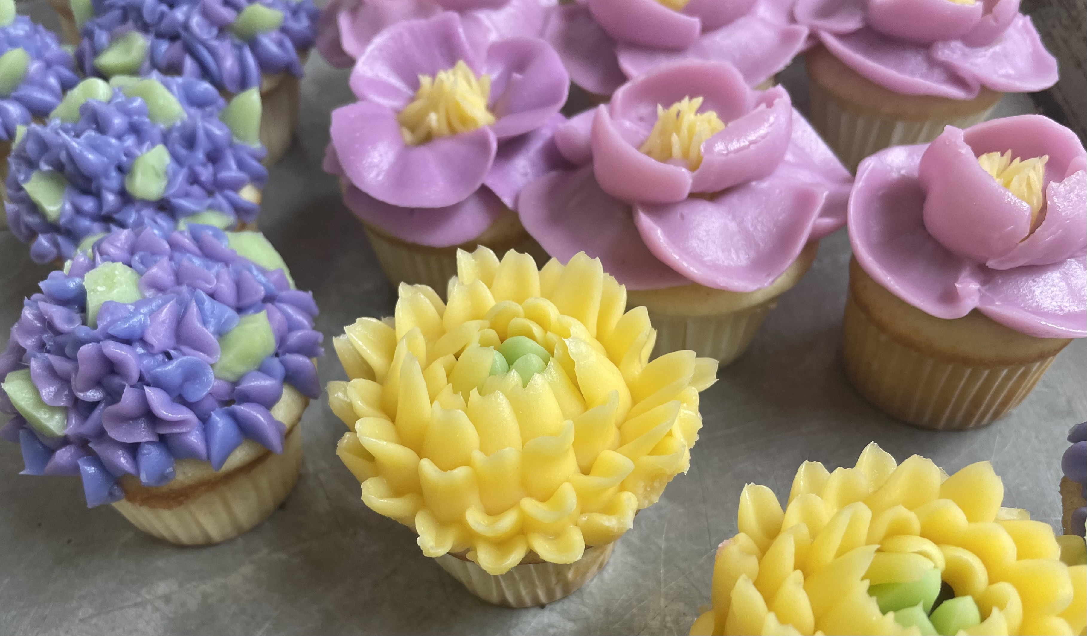 Box of Mini Floral Cupcakes - 24