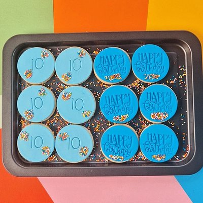 Happy Birthday Age Cookies