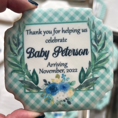 Custom Printed Cookie Dozen, Basic Shape, Full Coverage Print, 1 Design